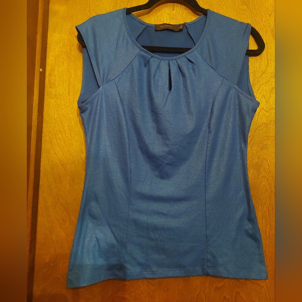 The Limited Blue Cap Sleeves Blouse, EUC
